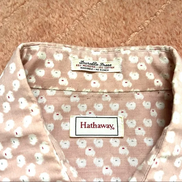 Vintage 70s Hathaway short sleeve shirt - Picture 2 of 2